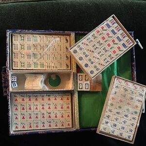 Vintage Bamboo Classic Mahjong Set  - Complete